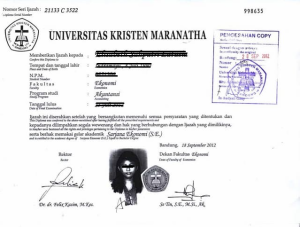 Contoh hasil legalisir perguruan tinggi