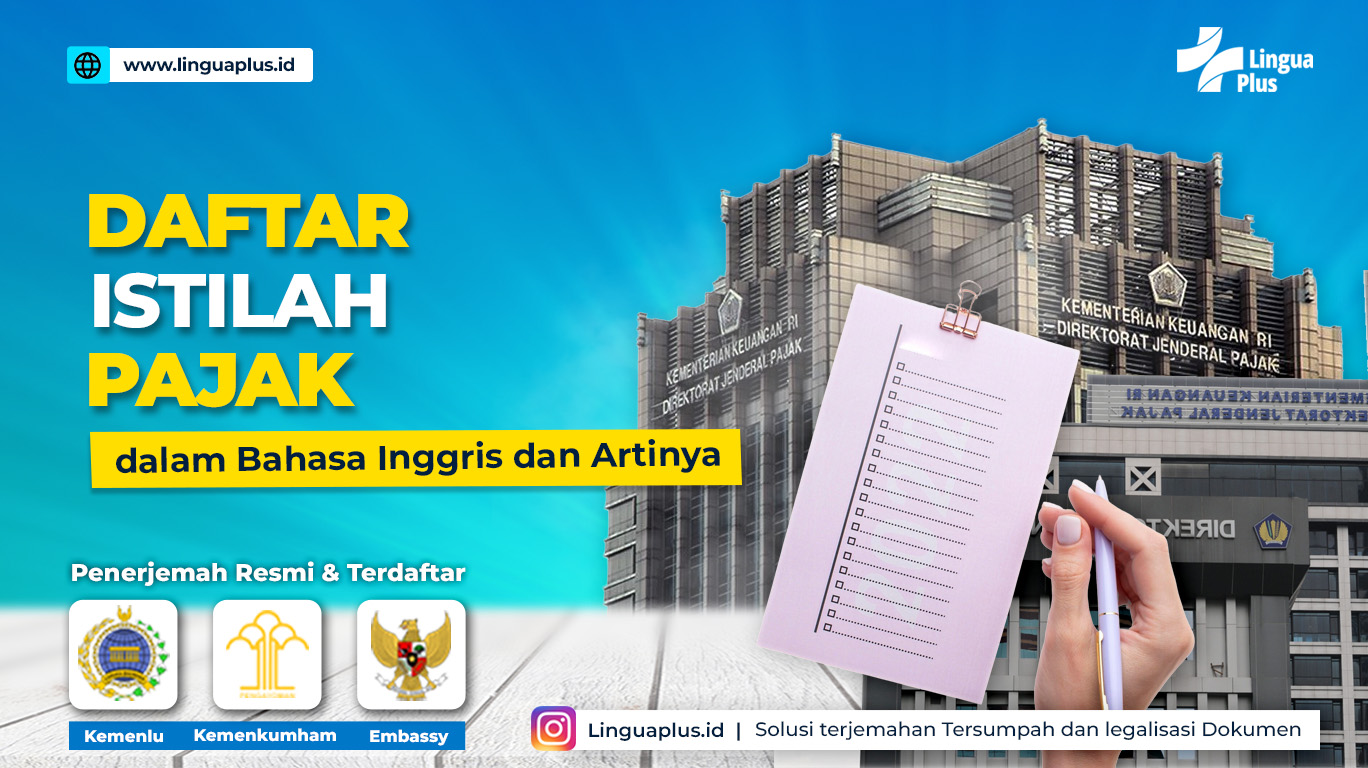 Istilah Pajak dalam Bahasa Inggris